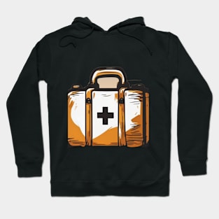 Stylized First Aid Kit Graphic Design No. 787 Hoodie